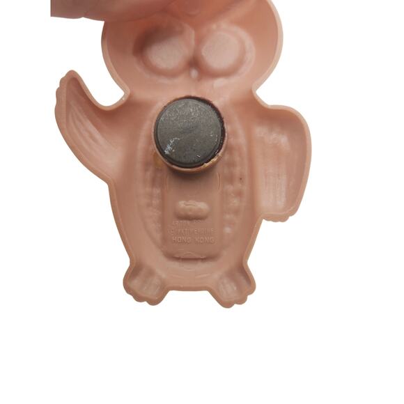 Vintage Owl Thermometer Magnet Hong Kong Retro Brown Plastic Googly Eyes Kitchen - Picture 5 of 8